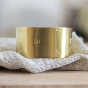 Rond de serviette vierge Fleurs de monoï