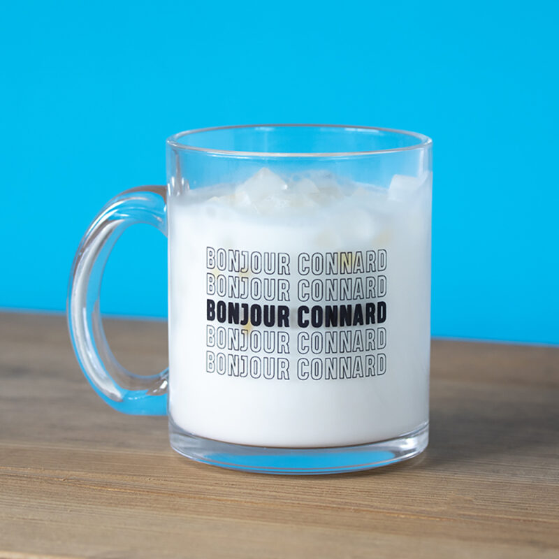 Mug en verre – Bonjour connard