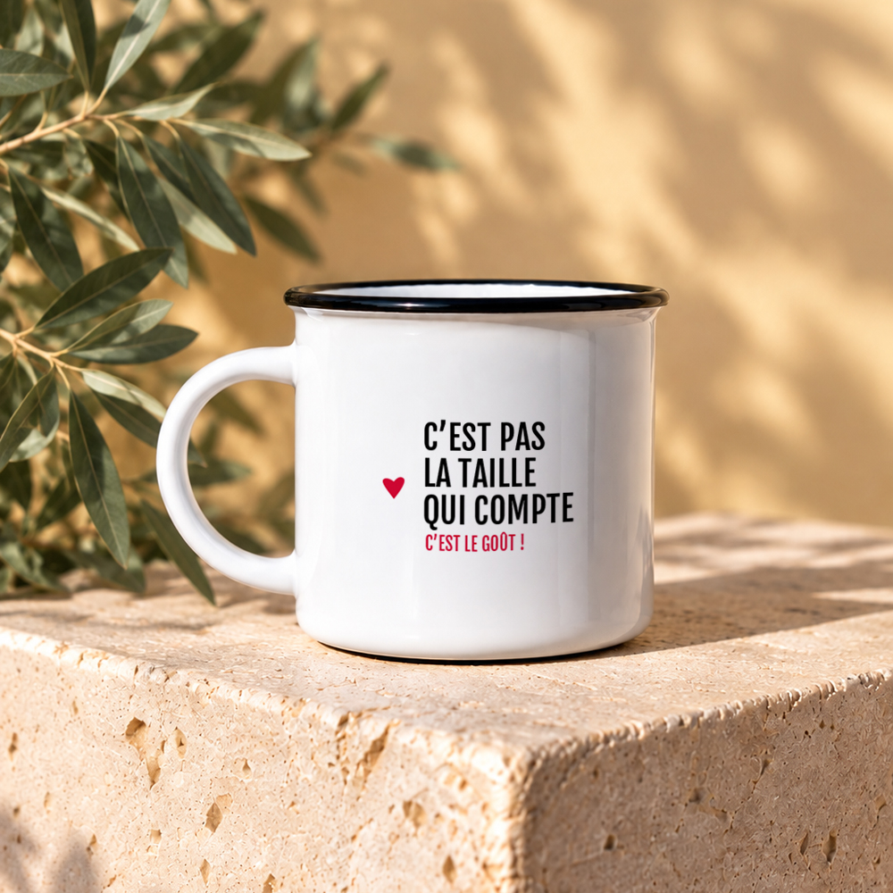 Mug céramique C’est pas la taille qui compte – humour coquin