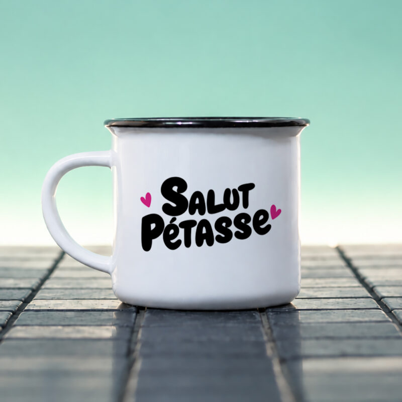 Mug céramique Salut pétasse – humour copine