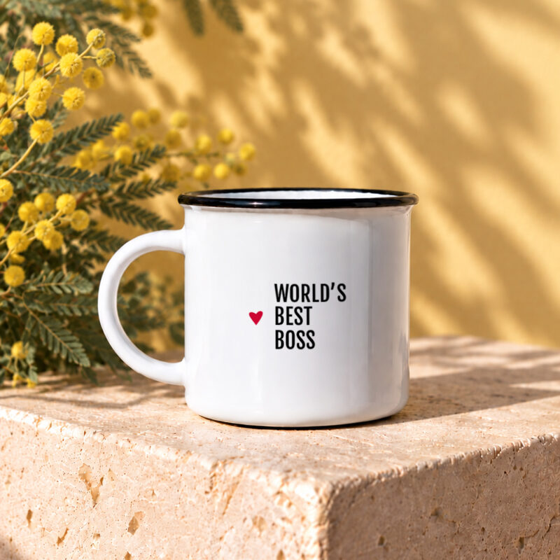 Mug céramique World’s best boss – cadeau collègue